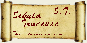 Sekula Trmčević vizit kartica